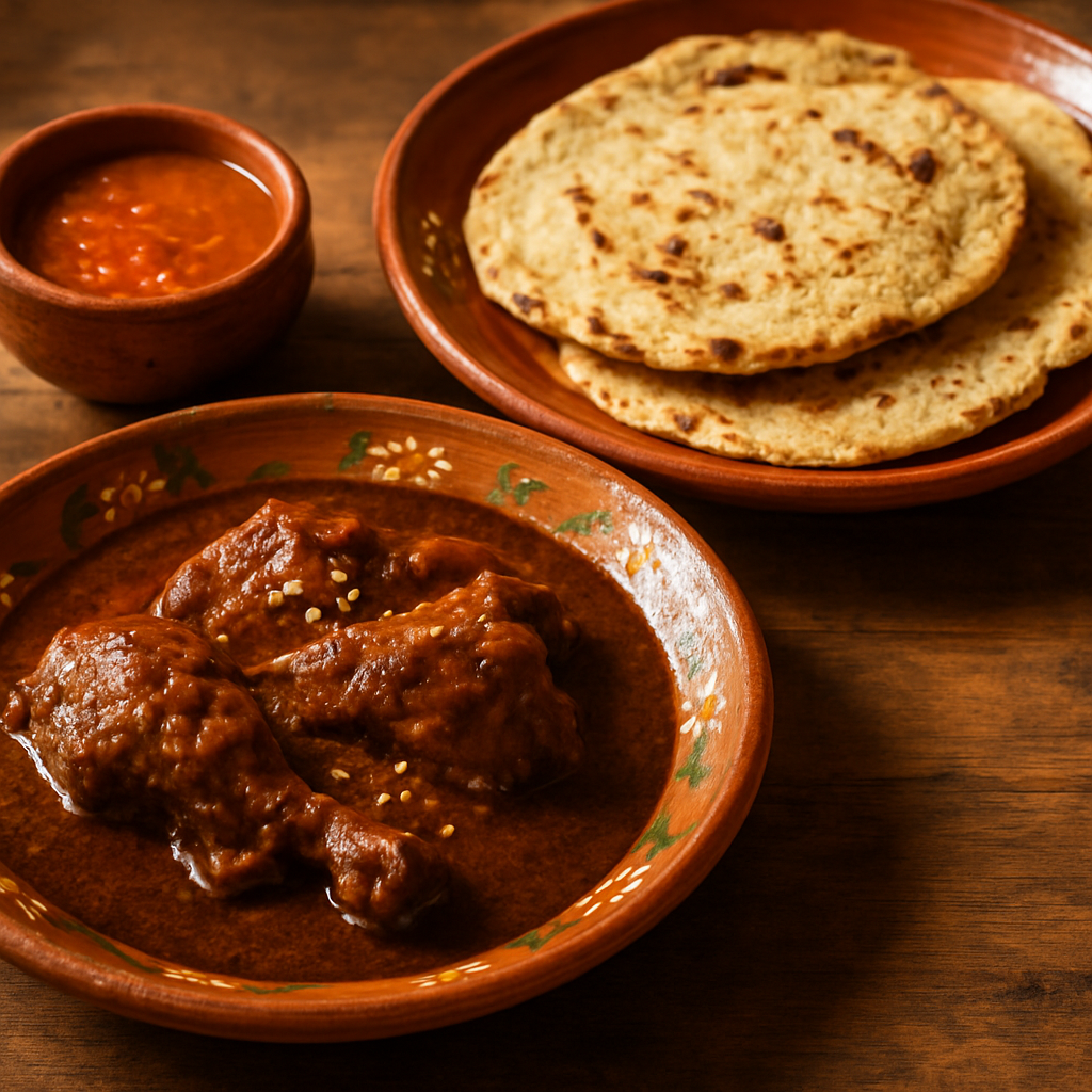 Gastronomía tradicional poblana: mole de caderas y tlayoyos